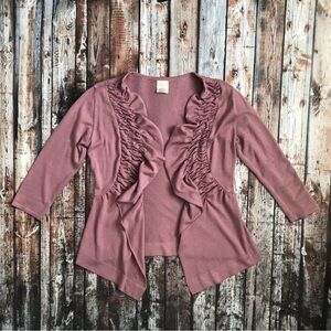Matilda Jane Vintage “Gypsy Blue” Kylee Ruffle Sweater Cardigan